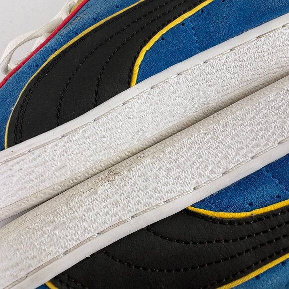 Puma SmileyWorld Suede Kids Sneakers Size 7 C Royal Blue Gold Shoes 384928-01 - Picture 7 of 11